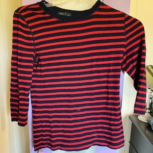 Ralph Lauren ❤️ Red/ Navy blue Stripped Shirt